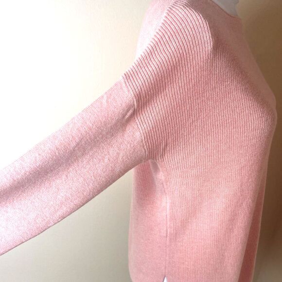 NWT GAP Womens Pink Pull Over Knit Sweater Oversize Cozy Preppy Classic Coastal - Picture 4 of 16